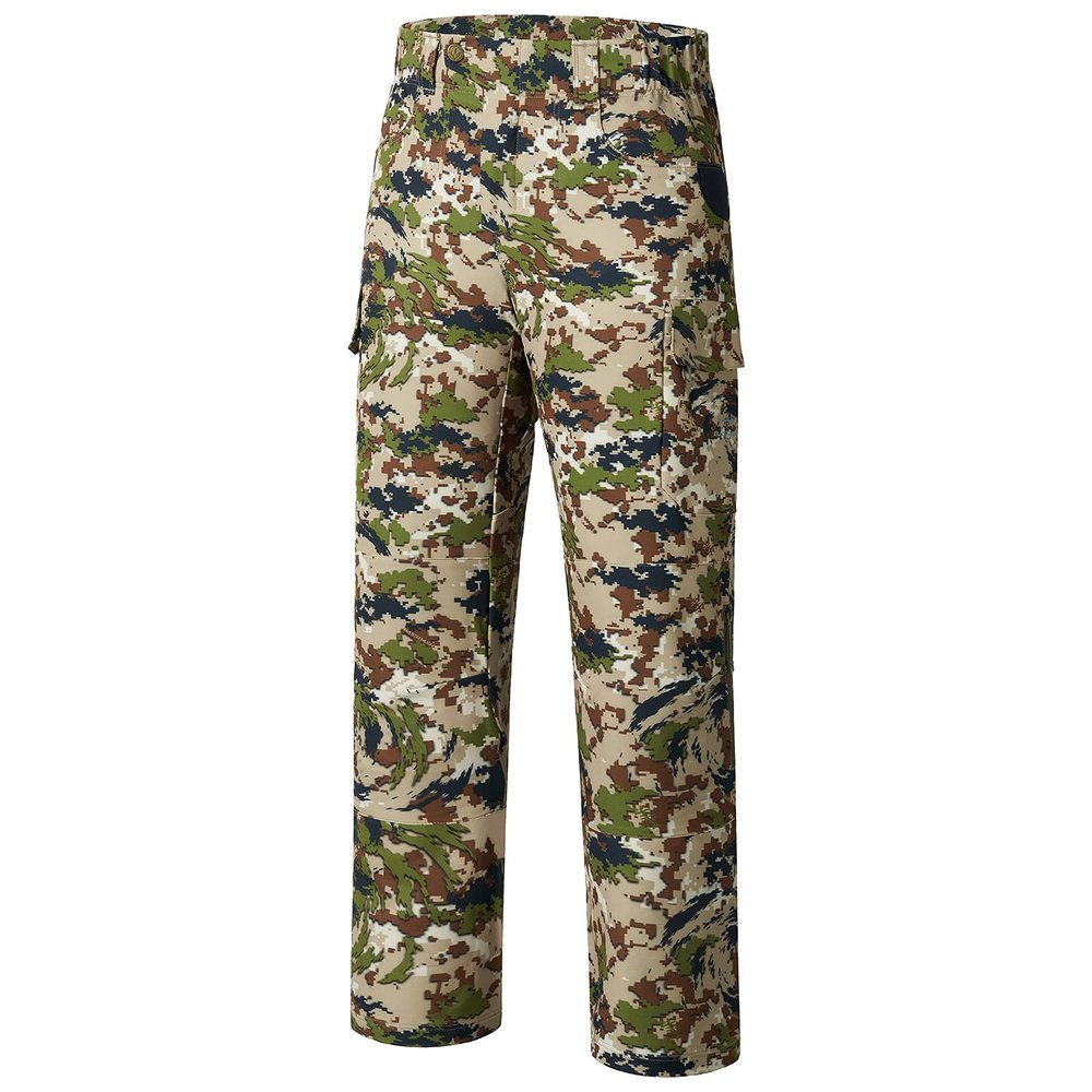 BASSDASH Invis Mens Stretch Hunting Pants Water Resistant Camo Fishing Pant