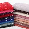 Cntqiang Muslim Wrinkles Pearl Chiffon Hijab Head Scarf Women Solid Bubble Wrap Shawls Long Hejab Shawls (Black+Grey) view 3