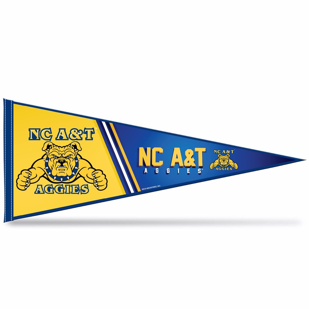 Rico NPNT131301 North Carolina A&T Soft Felt 12" X 30" Pennant (Carded)
