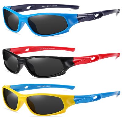 DYLB 3 Pack Flexible Kids Polarized Sunglasses For Boys Girls With Strap, Sport Sunglasses for Children Age 3-10.