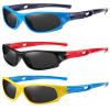 DYLB 3 Pack Flexible Kids Polarized Sunglasses For Boys Girls With Strap, Sport Sunglasses for Children Age 3-10.