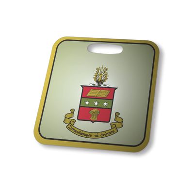 Alpha Chi Omega Travel Luggage ID Bag Tag for Suitcases/Square Aluminum Label (Alpha Chi Omega 1)