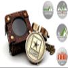 5MoonSun5's US Army Engraved Brass Military Compass Nautical Marine Compass for Army Person Survival Navigation Compass for Hiking Camping Hunting with Leather Display Case view 3