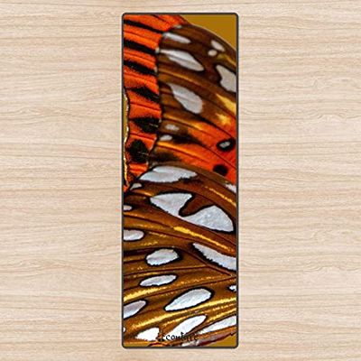 Butterfly Yoga Mat- Wings of Gold - Eco Friendly Hessian Lattice Non Slip Base Yoga Mat Pilates Home Exercise with Hand Carrying Strap Natural Rubber Recommended 1/4 inch Thickness