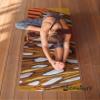 Butterfly Yoga Mat- Wings of Gold - Eco Friendly Hessian Lattice Non Slip Base Yoga Mat Pilates Home Exercise with Hand Carrying Strap Natural Rubber Recommended 1/4 inch Thickness view 3