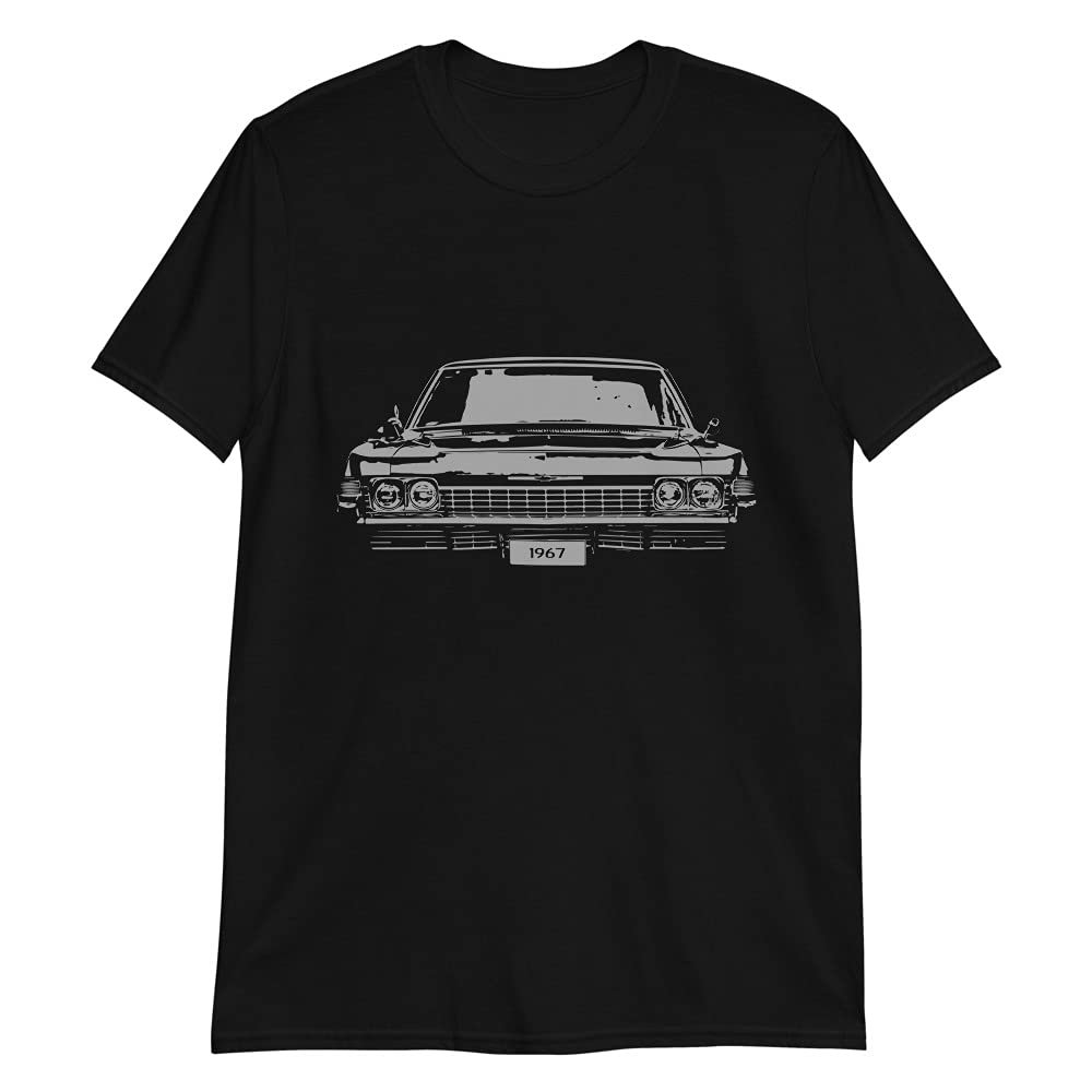 1967 Chevy Impala Antique Classic Car Short-Sleeve Unisex T-Shirt Black