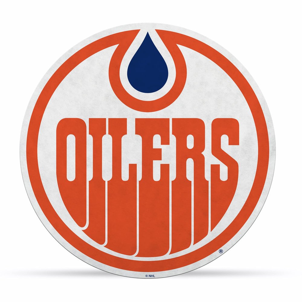 Rico Industries NHL Edmonton Oilers Retro Shape Cut Pennant - Home and Living Room Dcor - Soft Felt EZ to Hang