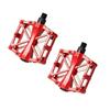 SJHY Bicycle Accessories Bicycle Mountain Bike Cycling Bearing Alloy Flat-Platform Pedals 9/16 Light Bicycle Bearing Pedal Bike Parts (Color : Red) view 1