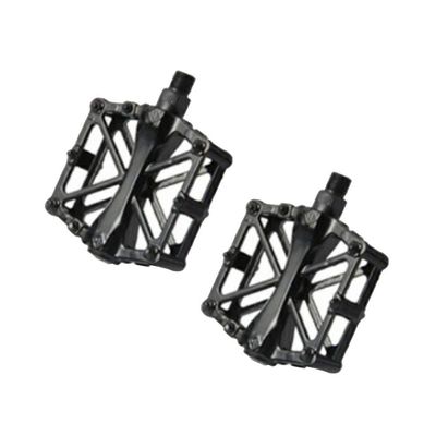 SJHY Bicycle Accessories Bicycle Mountain Bike Cycling Bearing Alloy Flat-Platform Pedals 9/16 Light Bicycle Bearing Pedal Bike Parts (Color : Black)