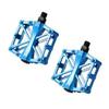 SJHY Bicycle Accessories Bicycle Mountain Bike Cycling Bearing Alloy Flat-Platform Pedals 9/16 Light Bicycle Bearing Pedal Bike Parts (Color : Blue) view 1
