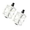 SJHY Bicycle Accessories Bicycle Mountain Bike Cycling Bearing Alloy Flat-Platform Pedals 9/16 Light Bicycle Bearing Pedal Bike Parts (Color : White) view 1