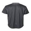 URBANJ Men's Baseball Jersey Button Down Short Sleeve Shirt Big&Tall Size S-5XL (4XL, Stripe_Black) view 2