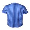 URBANJ Men's Baseball Jersey Button Down Short Sleeve Shirt Big&Tall Size S-5XL (4XL, Stripe_Royal) view 2