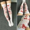 Dzrige 2 Pairs Halloween Blood Stained Stockings Horror Bloody Thigh High Socks for Halloween Women Girls Festival Cosplay Costume view 2