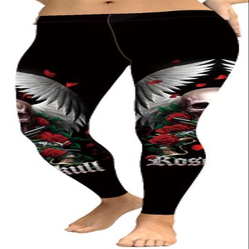 Sister Amy Women's Digital Skulls Printted Ankle Elastic Tights Leggings Skulls Medium