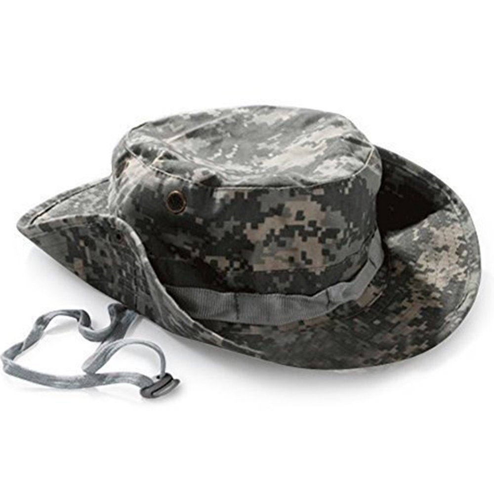 Hat Men's Sun Cap Outdoor Fisherman Hat Climing Fishing Cap Round Birm Hat Anti-UV Outdoor Cap with Rop Adjustable (Color : Color#4)