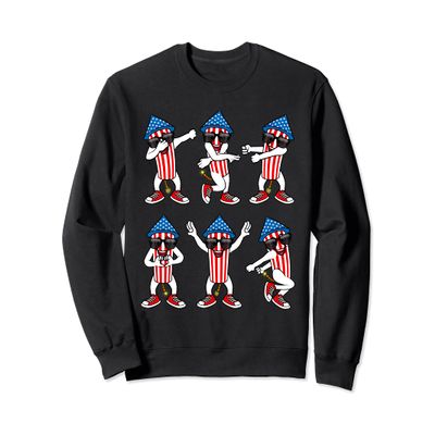 4th of July Funny Dance Challenge Fireworks Boys Girls Kids Sweatshirt