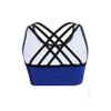 YONGHS Kids Girls Sport Bras Criss Cross Back Crop Tops Activewear for Gymnastics/Dance/Yoga/Workout Royal Blue 16 Years view 2