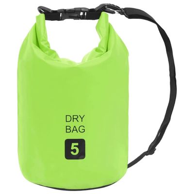 vidaXL Dry Bag, Waterproof Backpack Boating Dry Sack, Waterproof Bag for Water Sports, Dry Bag with Zipper Waterproof Duffel Bag, Green PVC