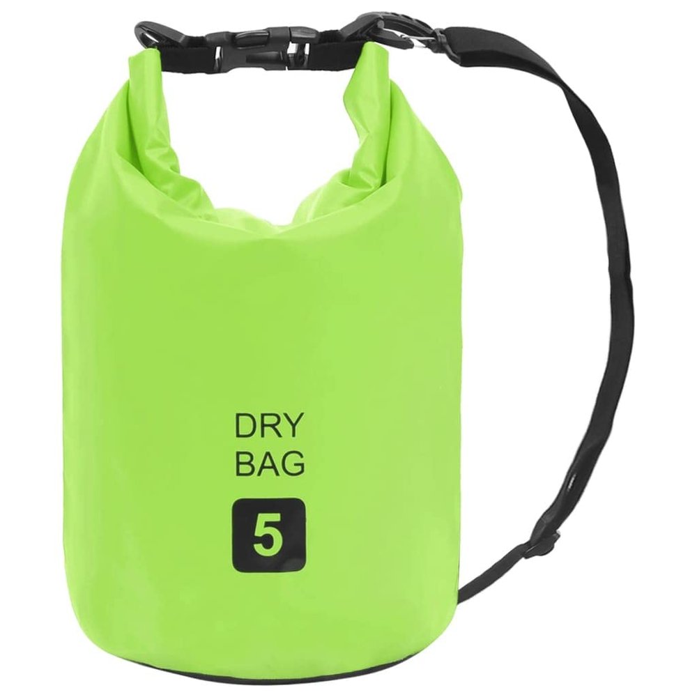 vidaXL Dry Bag, Waterproof Backpack Boating Dry Sack, Waterproof Bag for Water Sports, Dry Bag with Zipper Waterproof Duffel Bag, Green PVC