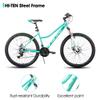 HH HILAND 26 Inch Womens Mountain Bike, with Step-Through Frame, 21 Speeds, Suspension Fork MTB, Bicycle for Women Men Adult Green view 2