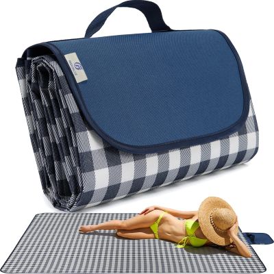 FashionLive Beach Blanket Extra Large Picnic Mat Sand Free Waterproof Camping Blanket Easy Fold Carry Portable Travel Blanket Play Mat for Outdoor Indoor Hiking Festival BBQ Park Grass Lawn