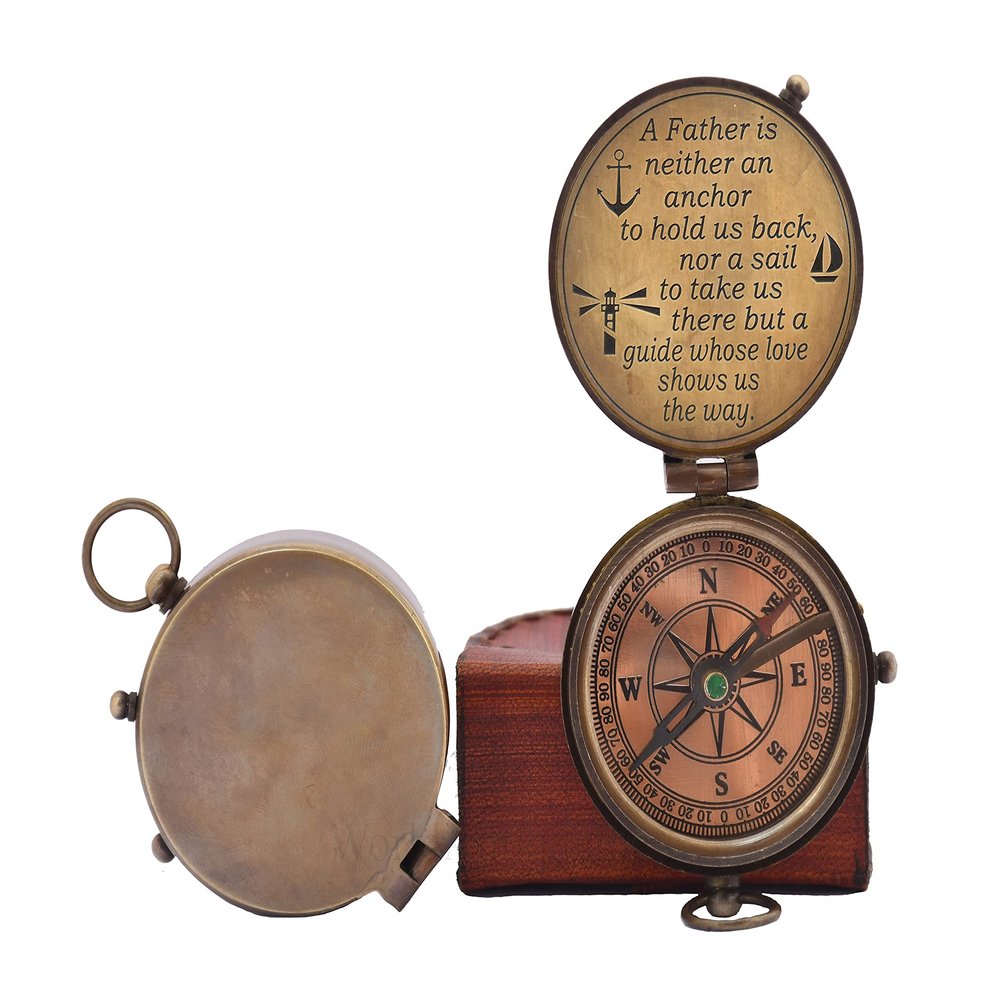 Best Dad for Father/Fathers Birthday Gifts/Fathers Compass/Fathers Retirement Gifts/Thanksgiving Gift for Father (A Father)