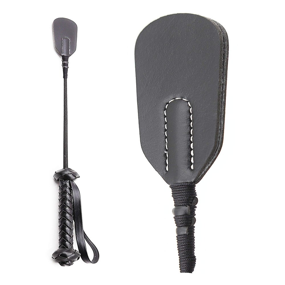 Riding Crop Real English 17 in, Premium Quality Horse Crop, English Equipment for Equestrian Sport, Black