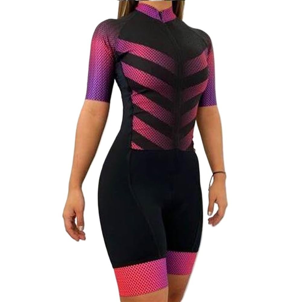 CYTSH Women's Cycling Jersey Triathlon Cycling Tights Feminino Jumpsuit Ladies Jumpsuit Sweatshirt Set (Color : 7, Size : X-Large)