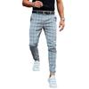NineFit Basics Mens Traditional Plaid Chino Pants Slim Fit Casual Striped Slacks Loose Comfort Scottish Grid Trousers Blue,Medium view 1