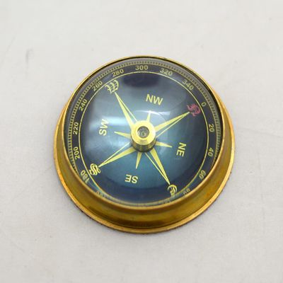Decorative Brass Open face Lens Compass with Rotating dial in Antique Finish I Antique Nautical Vintage Compass
