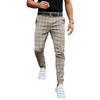 Generic Men's Traditional Plaid Chino Pants Slim Fit Casual Striped Slacks Loose Comfort Scottish Grid Trousers (Khaki,Medium) view 1