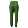 Maryia Women's Casual Comfy Pajama Pants Cotton Linen Drawstring Elastic Waist Regular Fit Palazzo Straight Trouser Green view 4