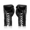 Fairtex BGL6 Handmade Leather Gloves| Optimal fist Closure with a Locked-Thumb Design| Premium Leather |Triple-Layered Foam |Lace-up Closure. Ideal for Boxing, MMA, and Kickboxing.(Black/8oz) view 2