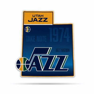Rico Industries NBA Utah Jazz State Shape Shape Cut Pennant - Home and Living Room Dcor - Soft Felt EZ to Hang