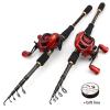 New 1.8m2.4m2.7m Beginner Fishing Rod Reel Combination, Casting Rod and Casting Reel Set, Carbon Quick Bait Rod, Trout Rod, Long-Range Bait Casting Rod ZYHYD (Color : Right Hand Coil, Size : 2.1M) view 2