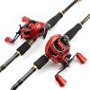 New 1.8m2.4m2.7m Beginner Fishing Rod Reel Combination, Casting Rod and Casting Reel Set, Carbon Quick Bait Rod, Trout Rod, Long-Range Bait Casting Rod ZYHYD (Color : Right Hand Coil, Size : 2.1M) view 4