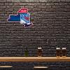 Rico Industries NHL New York Rangers State Shape Shape Cut Pennant - Home and Living Room Dcor - Soft Felt EZ to Hang view 2
