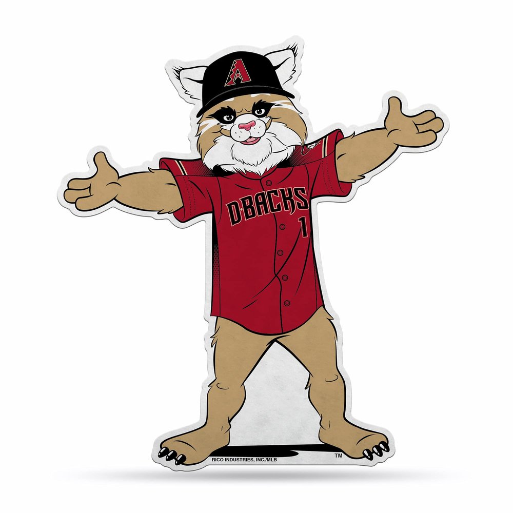 Rico Industries SSP6701M: Diamondbacks Shape Cut Mascot Pennant with Header Card