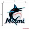 Rico Industries SSP6501: Marlins Shape Cut Primary Logo Pennant with Header Card view 4