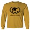 0143. Spartan Molon Labe Military Patriotic Greek Helment Graphic Men's Long Sleeve t Shirt (Gold X-Large) view 1