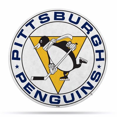 Rico Industries NHL Pittsburgh Penguins Retro Shape Cut Pennant - Home and Living Room Dcor - Soft Felt EZ to Hang