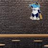 Rico Industries SSP6601M: Rays Shape Cut Mascot Pennant with Header Card - Dj Kitty view 3