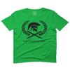 0143. Spartan Molon Labe Military Patriotic Greek Helment Graphic for Men T Shirt (Irish Green 2X-Large) view 1