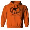 0143. Spartan Molon Labe Military Patriotic Greek Helment Graphic Sweatshirt Pullover Hoodie (Orange, Medium) view 1