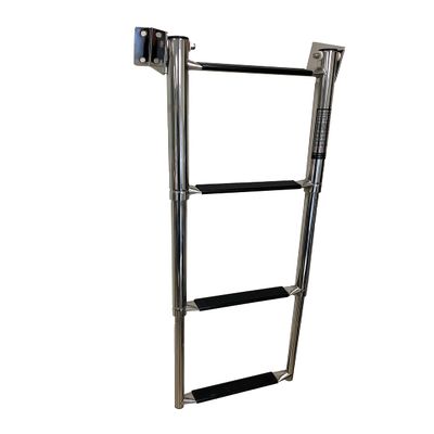 classAcustoms #77060204 4 Step Telescoping Boat Ladder | Transom Mount Ladder | 304 Stainless Steel Boat Ladder | Deck Boat | Ski Boat | Polished Stainlees Boat Ladder
