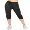 ALWAYS Women's Capri Jogger Pants - High Waisted Soft Zipper Casual Sweat Pants Black XS view 2
