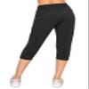 ALWAYS Women's Capri Jogger Pants - High Waisted Soft Zipper Casual Sweat Pants Black XS view 4