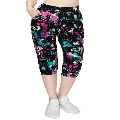 ALWAYS Women's Capri Jogger Pants - High Waisted Soft Zipper Casual Sweat Pants 4238 XL