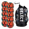 Select Classic V21 Soccer Ball, 10-Ball Team Pack with Duffle Ball Bag and Ball Pump, Orange, Size 3 view 1